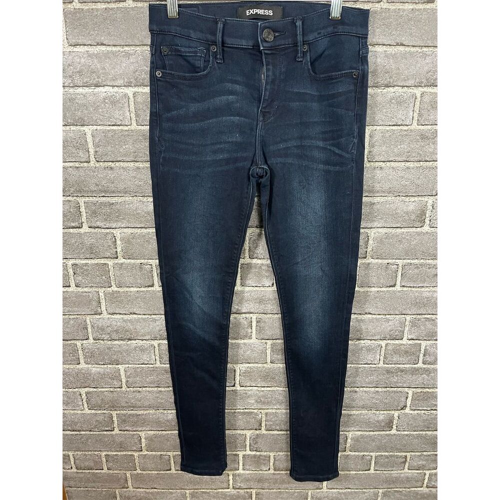 Express Women's Skinny Jeans Size 2 Dark Wash Blue Stretch Denim